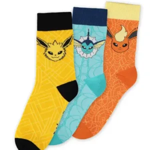 POKEMON - Evoli Evolution - Pack de 3 paires de chaussettes (T39-42)