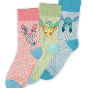 POKEMON - Evoli Evolution II -Pack de 3 paires de chaussettes (T39-42)