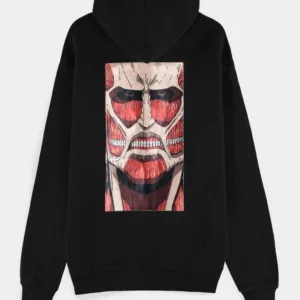 ATTACK ON TITAN - Colossus Titan - Pull à Capuche Zipper Homme (M)