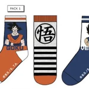 DRAGON BALL - Pack de 3 Chausettes Goku/Vegeta (T31/34)