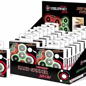 STEELSPINNER - HAND FINGER - Display Classic GLOW 16pces