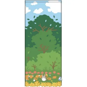 MON VOISIN TOTORO - Course Totoro bleu & blanc -Serviette 34x80cm