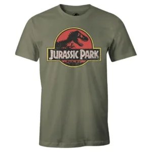 JURASSIC PARK - T-Shirt Vintage Logo - KAKI (S)