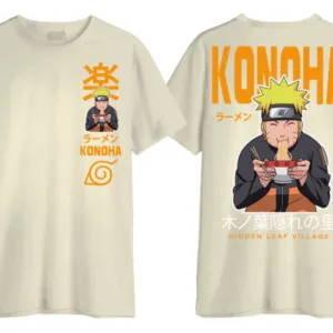 NARUTO SHIPPUDEN - Konoha Ramen - T-Shirt Oversize Homme (XS)