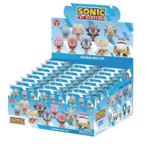 SONIC - Series 5 Flocked - 3D Foam Bag Clip (Display 24 Pcs)