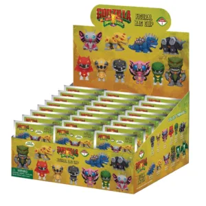 GODZILLA VS POWER RANGERS -Series 1 -3D Foam Bag Clip (Display 24 Pcs)
