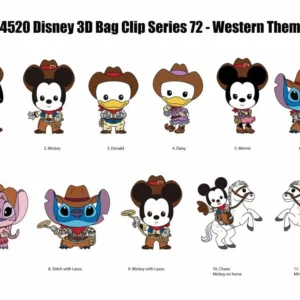 DISNEY CLASSIC WESTERN - Series 72 - 3D Foam Bag Clip (Display 24 Pcs)