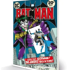 DC COMICS - Batman Joker's Back in Town - Impression sur bois 20x29.5