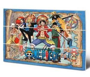 ONE PIECE - Straw Hat Pirates Map - Impression sur bois 20x29.5cm
