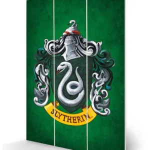HARRY POTTER - Slytherin Crest - Impression sur bois 20x29.5