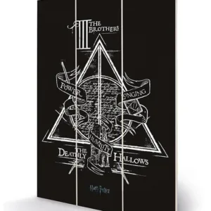 HARRY POTTER - Deathly Hallows - Impression sur bois 20x29.5