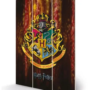 HARRY POTTER - Hogwarts Crest - Impression sur bois 20x29.5