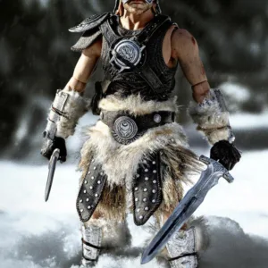 SKYRIM - Dragonborn standard - Figurine articulée '22x9x35cm'
