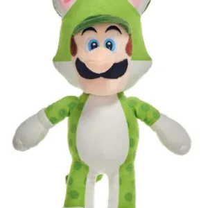 SUPER MARIO 3D LAND - Luigi Chat - Peluche 25cm