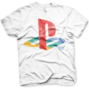 PLAYSTATION - T-Shirt Distressed Logo - WHITE (12A)