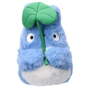 MON VOISIN TOTORO - Totoro Bleu avec feuille - Peluche Nakayoshi