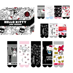 HELLO KITTY & Friends - Gift Box - 12 Paires de Chaussettes (T 35-41)