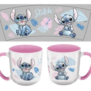 STITCH - Watercolor Rose - Mug Elite Intérieur Coloré - 384ml