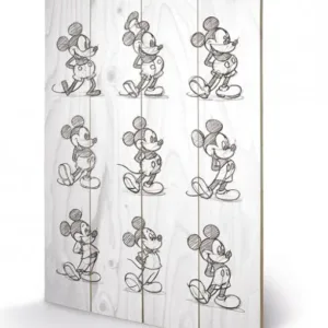 DISNEY - Mickey Mouse Multi Black / White - Impression sur bois 40x59c