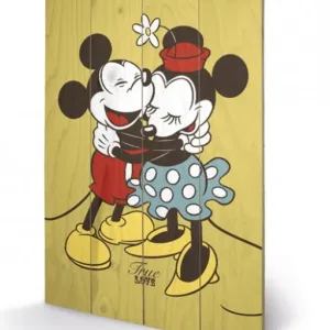 DISNEY - Mickey & Minnie Mouse True Love - Impression sur bois 40x59cm