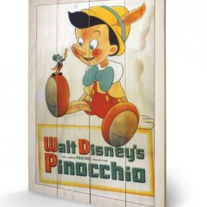 DISNEY - Pinocchio Conscience - Impression sur bois 40x59cm