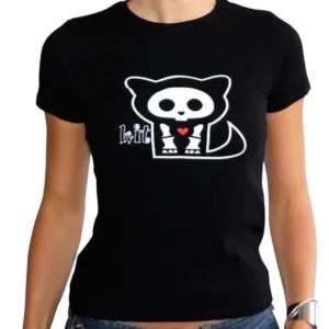 SKELANIMALS - T-Shirt KIT Femme Black Basic (L)