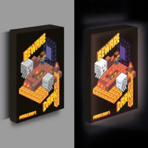 MINECRAFT - Canvas Lumineux 40X30 Cm