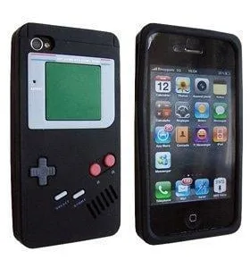 BUMPER - Housse GAME BOY IPhone 4 - Noir