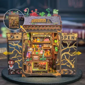 MINIATURE HOUSE -DIY-Magasin de Plantes Féériques -146pc+Eclairage LED