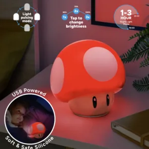 SUPER MARIO - Champignon - Lampe Décorative 'SquishyGlo' Rechargeable