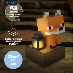 MINECRAFT - Renard - Lampe Solaire Extérieure 'LunaGlo' 33cm