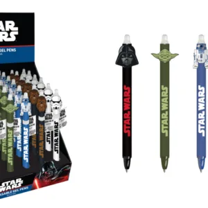 STAR WARS - Stylo à Gel Effaçable +Head Topper (Display de 30pcs)