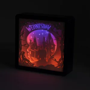 MERCREDI - Cadre Diorama Lumineux - 20x16x5cm