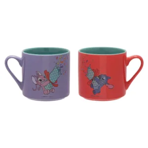 STITCH & ANGEL - Merry Everything - Set de 2 Mugs Colorés