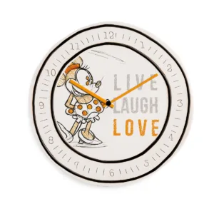 DISNEY - Horloge Minnie LIVE LAUGH LOVE - 28cm - Orange