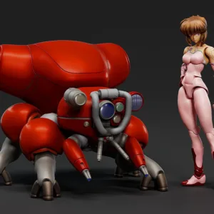 GHOST IN THE SHELL - MF-94 Kusanagi & Fuchikoma - Model Kit PLAMAX 8cm