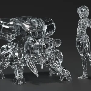 GHOST IN THE SHELL - Kusanagi & Fuchikoma "B" - Model Kit PLAMAX 8cm