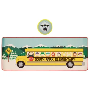 SOUTH PARK - Elementary School Bus - Tapis de Bureau XL + 1 Sous-Verre