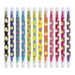 PUSHEEN - Fruits - Lot de 12 Marqueurs Effaçables