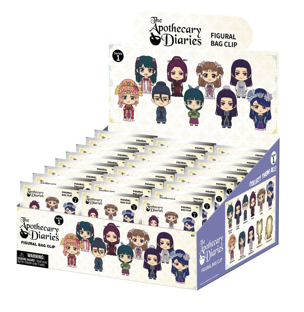 CARNETS DE L'APOTHICAIRE -Series 1 - 3D Foam Bag Clip (Display 24 Pcs)