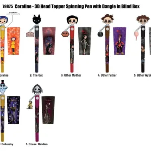 CORALINE - Stylo rotatif 3D Head Topper (Display de 16 pcs)